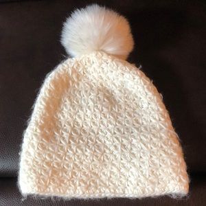Super soft white Surell knit hat.  Adult.